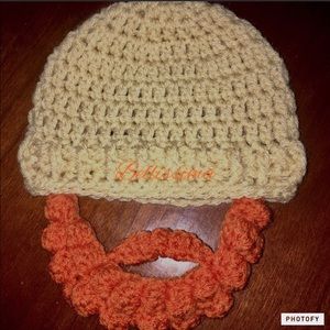 Handmade red hat with brown beard @coleyj96